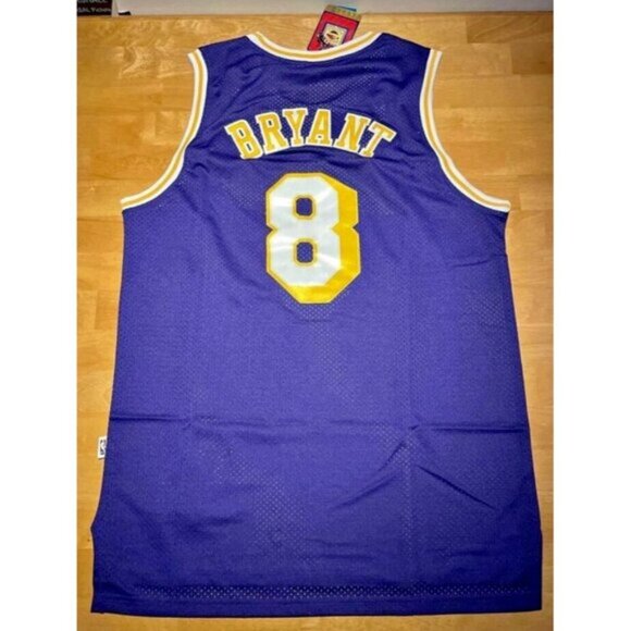 NBA Los Angeles Lakers Kobe Bryant #8 Jersey XL Hardwood Classic Purple NWT - Picture 2 of 3